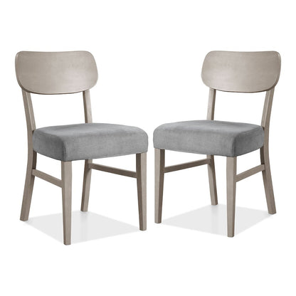Vann Gray Fabric Padded Seat Side Chair (Set of 2)