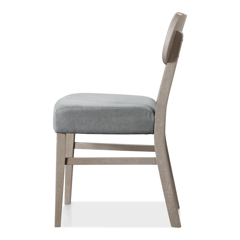 Vann Gray Fabric Padded Seat Side Chair (Set of 2)