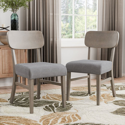 Vann Gray Fabric Padded Seat Side Chair (Set of 2)