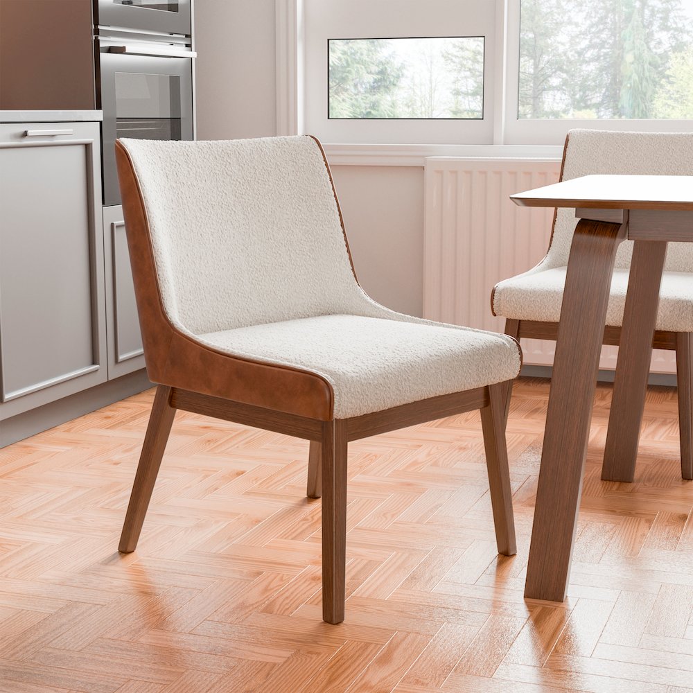 Lysander Walnut Solid Wood Dining Chairs (Set of 2)