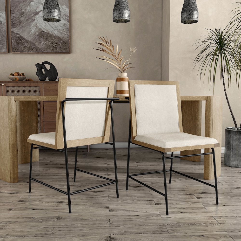 Hallond Solid Wood Dining Chair in Oak (Set of 2)