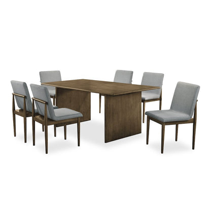 Alto 7-Piece Natural Solid Wood Dining Table Set