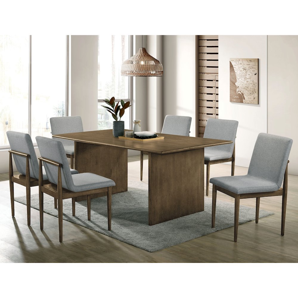 Alto 7-Piece Natural Solid Wood Dining Table Set