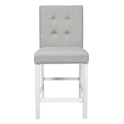 Ronan Antique White Fabric Counter Stool (Set of 2)