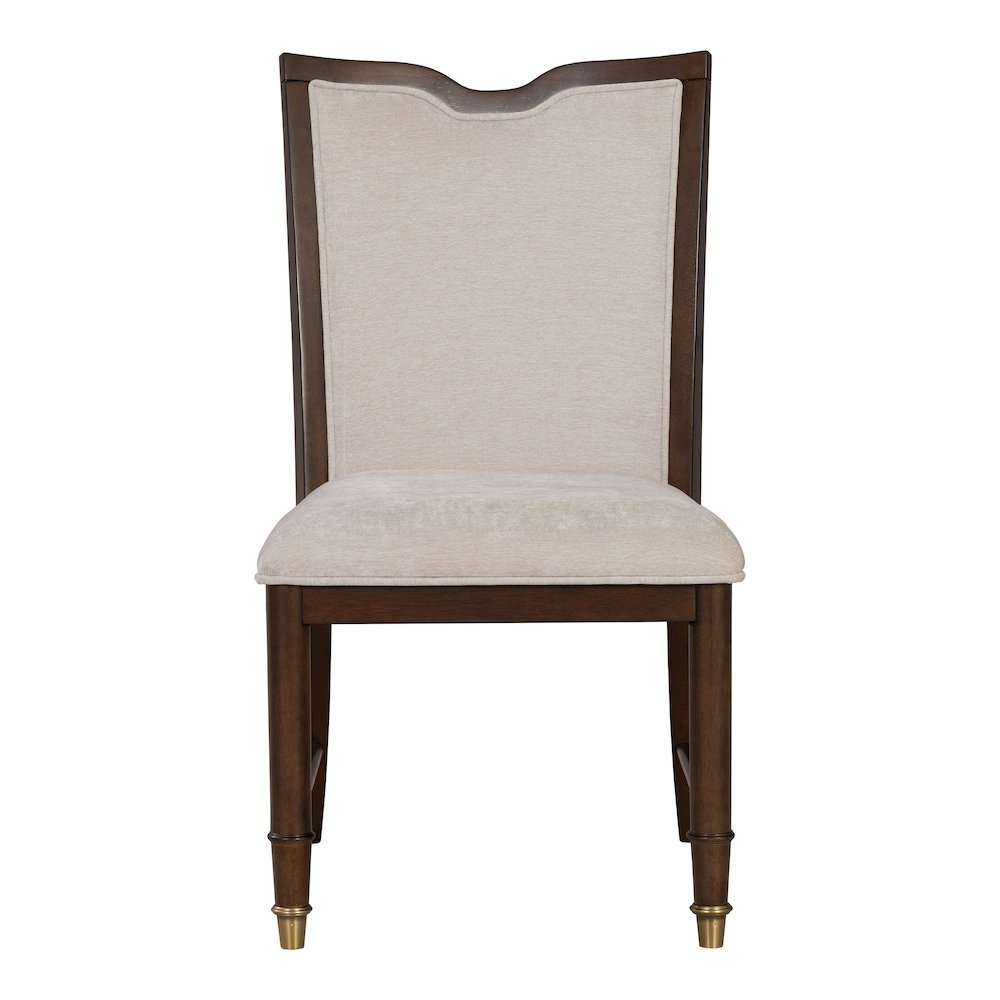 Whitney Dark Cherry Wood Upholstered Side Chair (Set of 2)