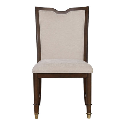 Whitney Dark Cherry Wood Upholstered Side Chair (Set of 2)