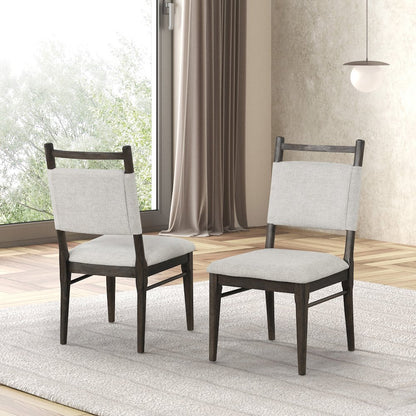 Brands Dark Walnut Solid Wood Padded Side Chair (Set of 2)