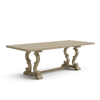 Aggate Solid Wood Dining Table in Rustic Natural Tone