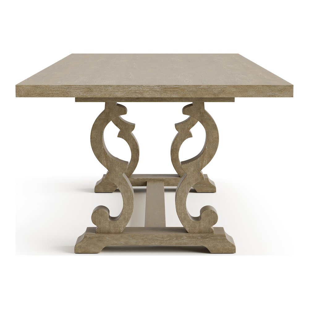 Aggate Solid Wood Dining Table in Rustic Natural Tone