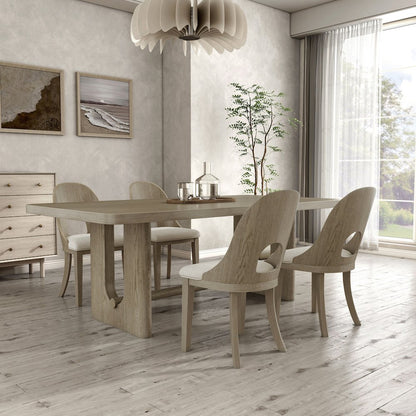 Selyra 5-Piece Solid Wood Dining Table Set