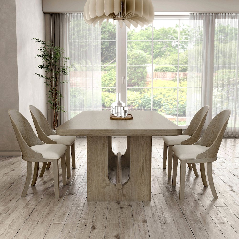 Selyra 5-Piece Solid Wood Dining Table Set