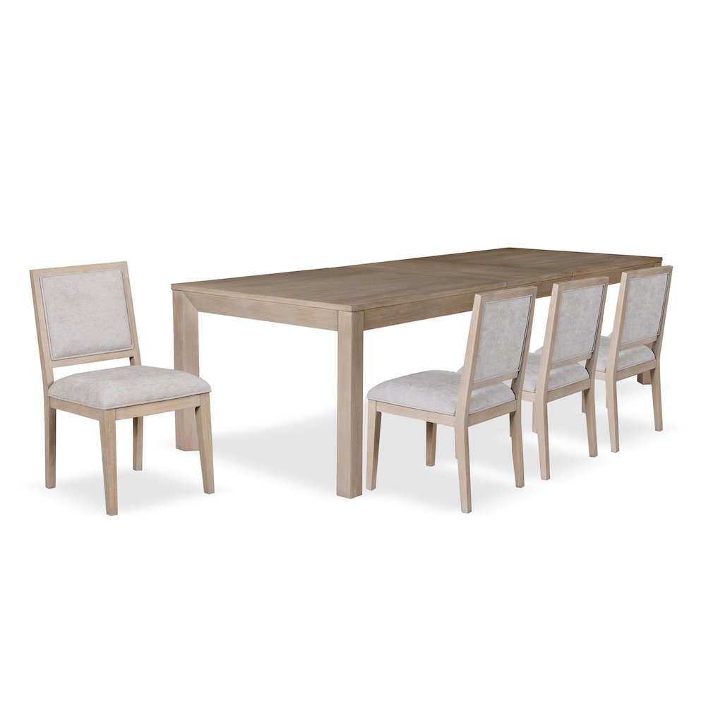 Flonnin 5-Piece Tawny Solid Wood Extendable Dining Set