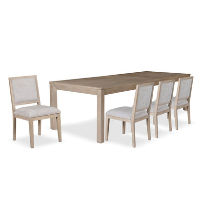 Flonnin 5-Piece Tawny Solid Wood Extendable Dining Set