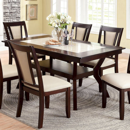 Arena Transitional Dining Table in Dark Cherry