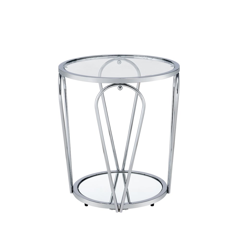 Miffa Contemporary Metal 1-Shelf End Table