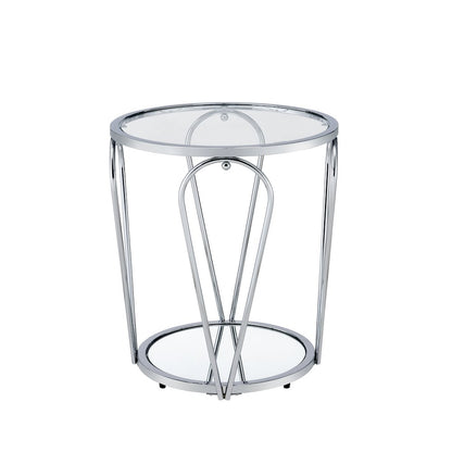 Miffa Contemporary Metal 1-Shelf End Table