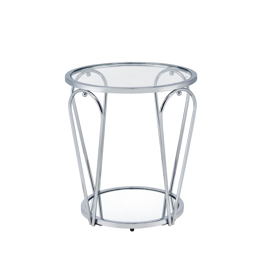 Miffa Contemporary Metal 1-Shelf End Table