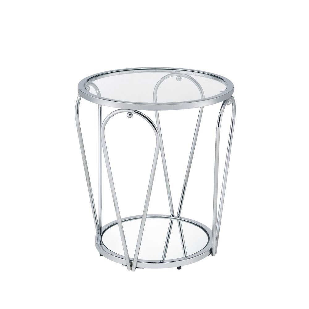 Miffa Contemporary Metal 1-Shelf End Table
