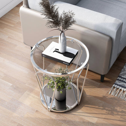 Miffa Contemporary Metal 1-Shelf End Table