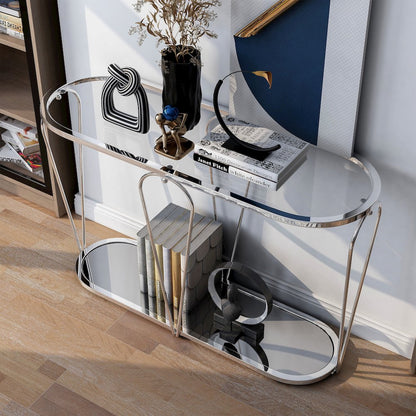 Miffa Contemporary Metal 1-Shelf Console Table