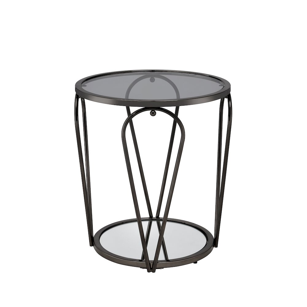 Miffa Contemporary Metal 1-Shelf End Table