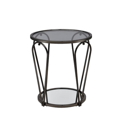 Miffa Contemporary Metal 1-Shelf End Table