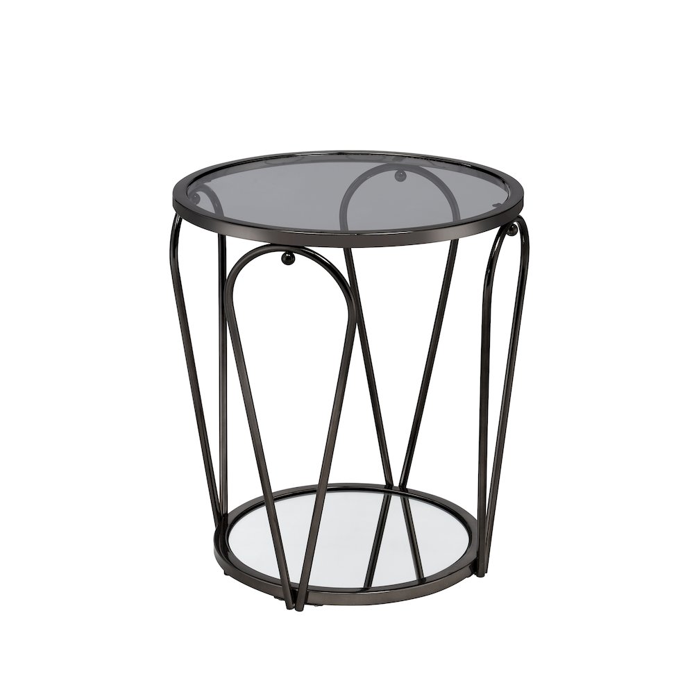 Miffa Contemporary Metal 1-Shelf End Table