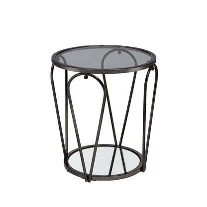 Miffa Contemporary Metal 1-Shelf End Table