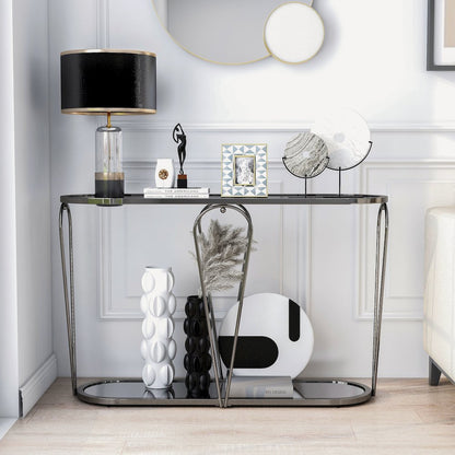Miffa Contemporary Metal 1-Shelf Console Table