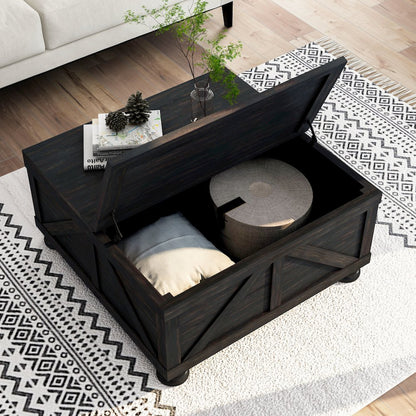 Zula Wood Hidden Storage Coffee Table