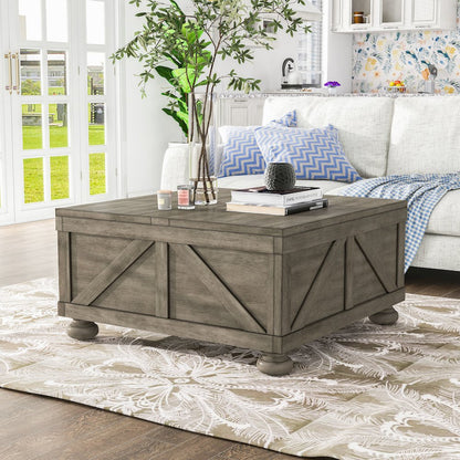 Zula Wood Hidden Storage Coffee Table
