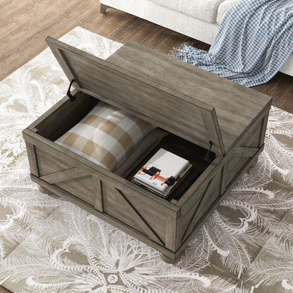 Zula Wood Hidden Storage Coffee Table
