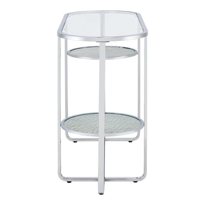 Ludington Metal 2-Shelf Sofa Table in Chrome