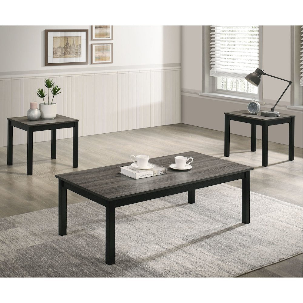Isime Wood 3-Piece Coffee Table Set