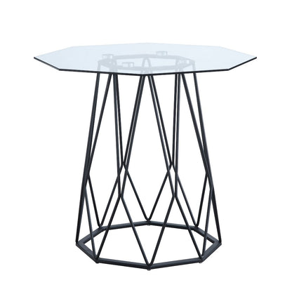 Growder Contemporary Glass Top End Table