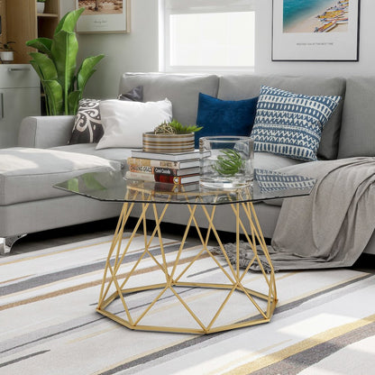 Growder Contemporary Glass Top Coffee Table