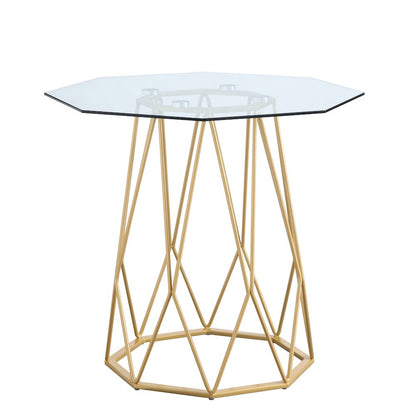 Growder Contemporary Glass Top End Table