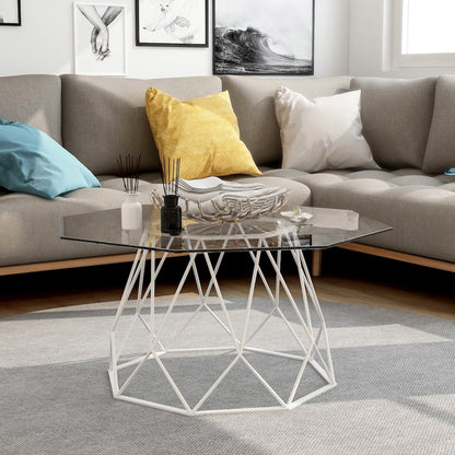 Growder Contemporary Glass Top Coffee Table