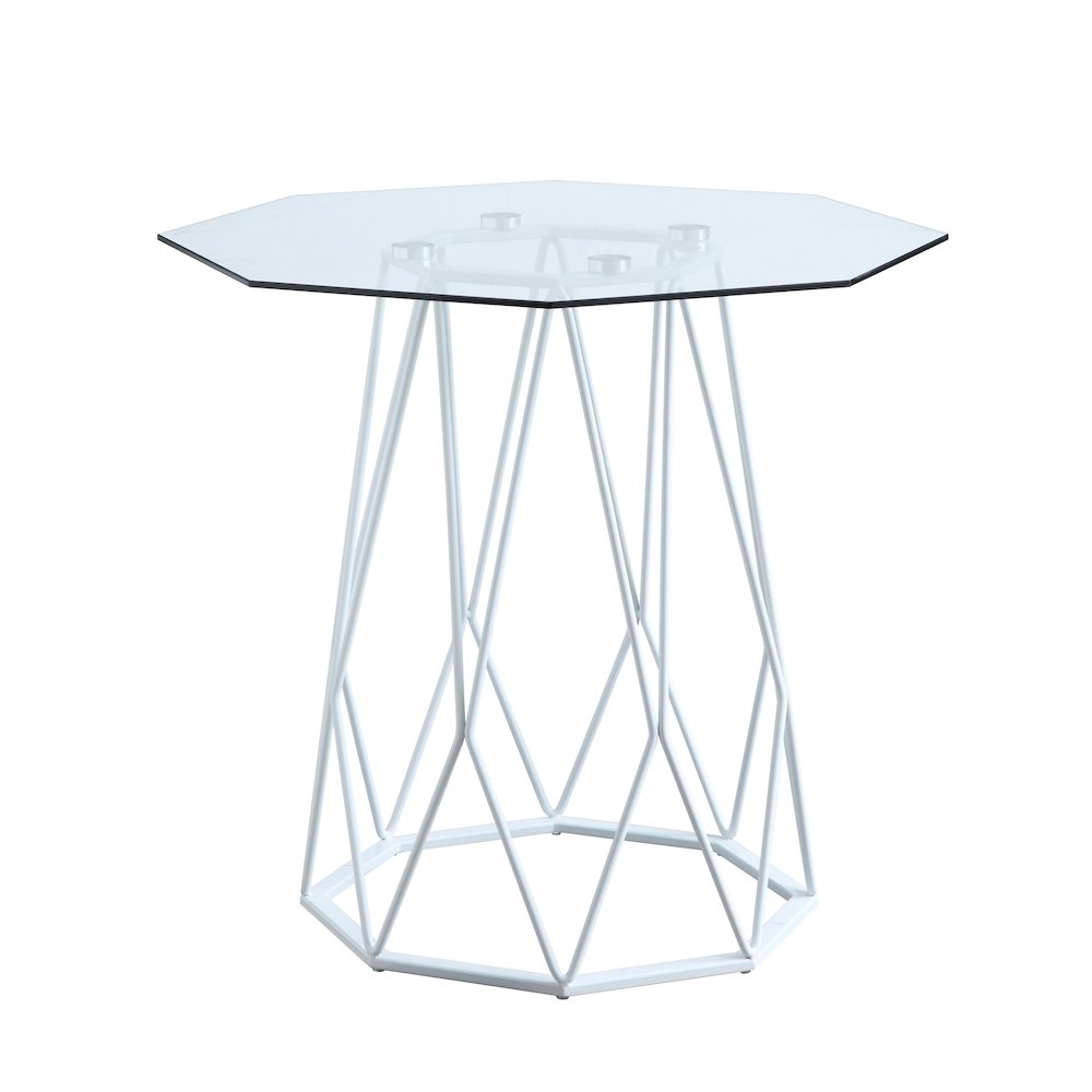 Growder Contemporary Glass Top End Table