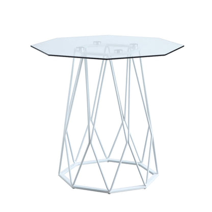 Growder Contemporary Glass Top End Table