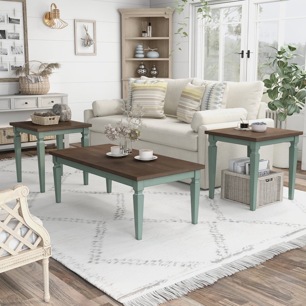 Condway Wood 3-Piece Coffee Table Set