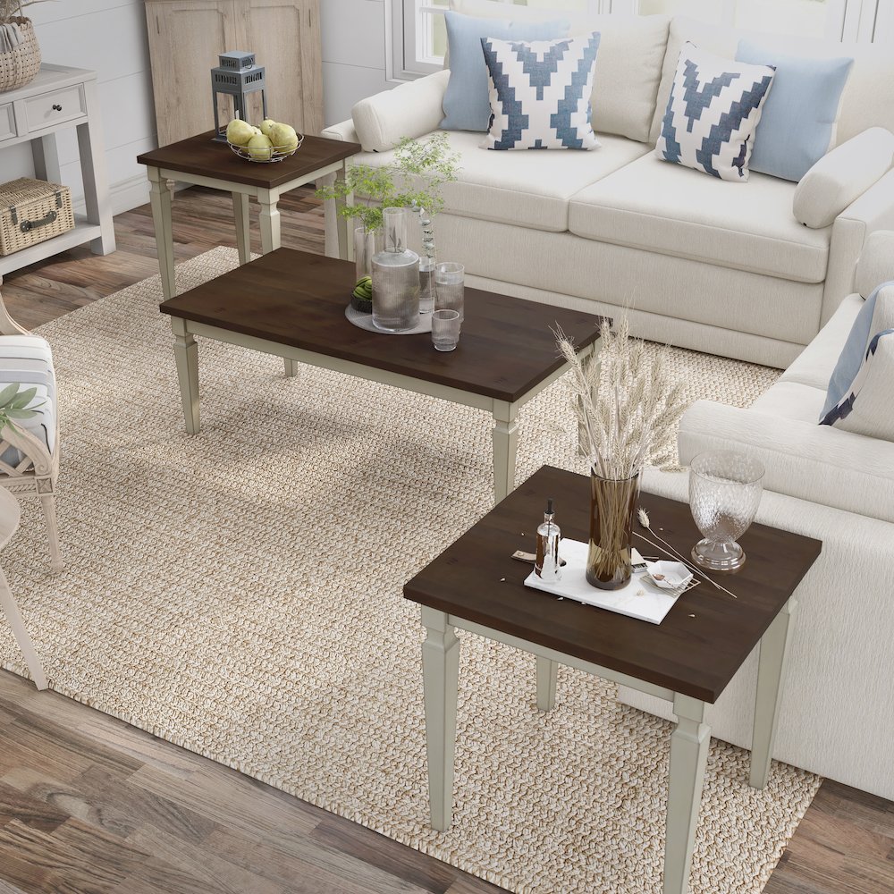 Condway Wood 3-Piece Coffee Table Set