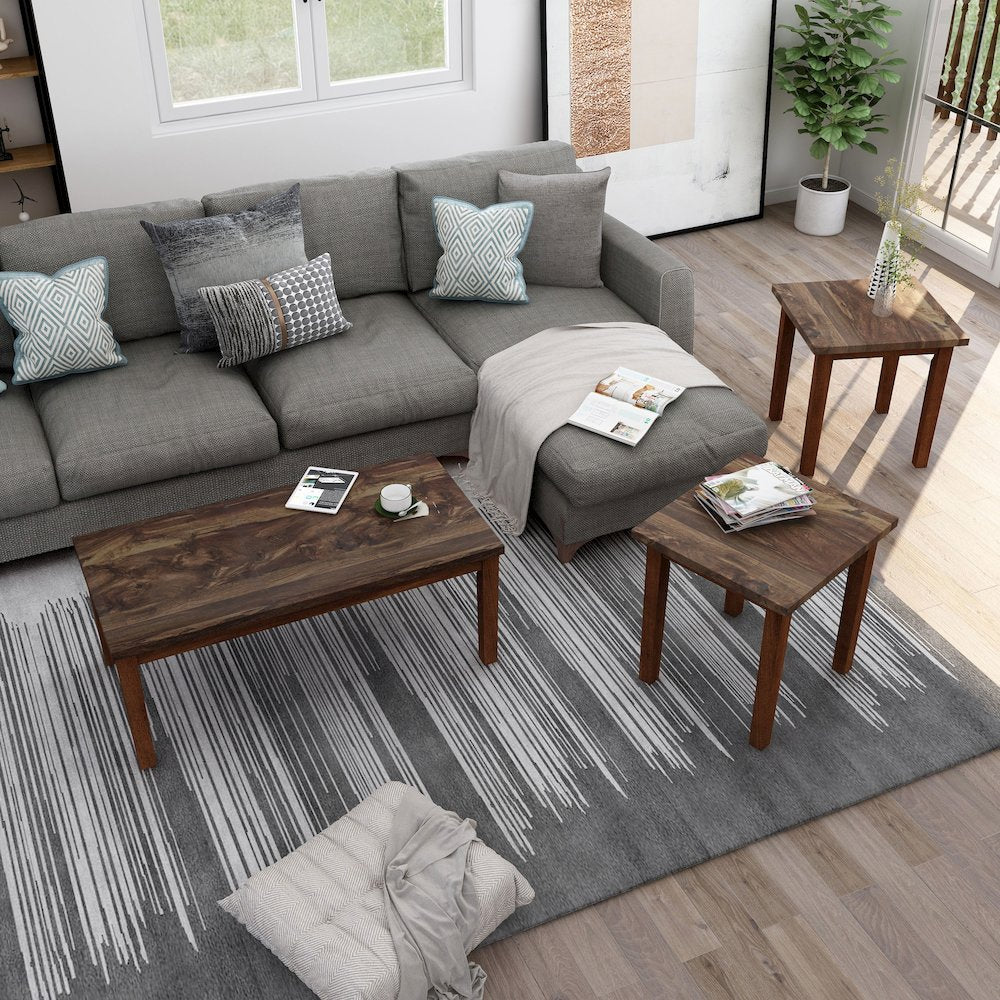 Korlyn Wood 3-Piece Coffee Table Set