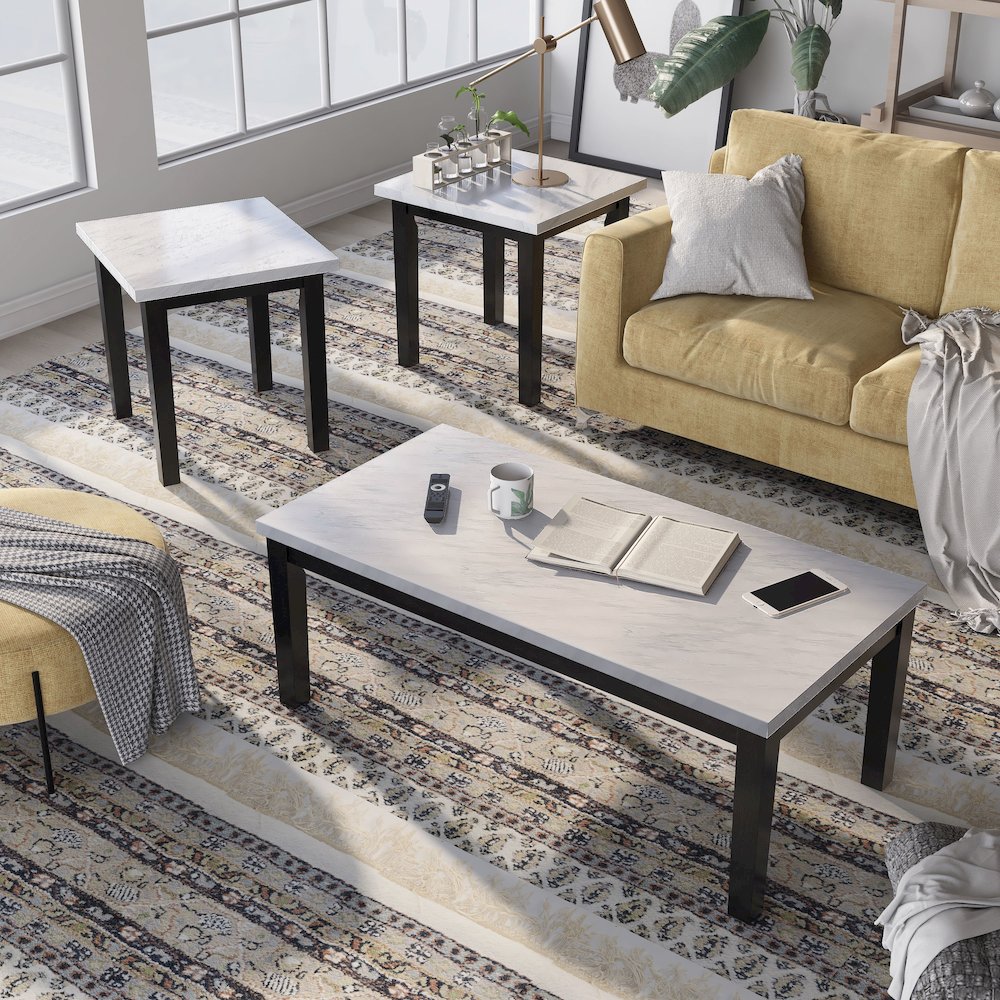 Korlyn Wood 3-Piece Coffee Table Set