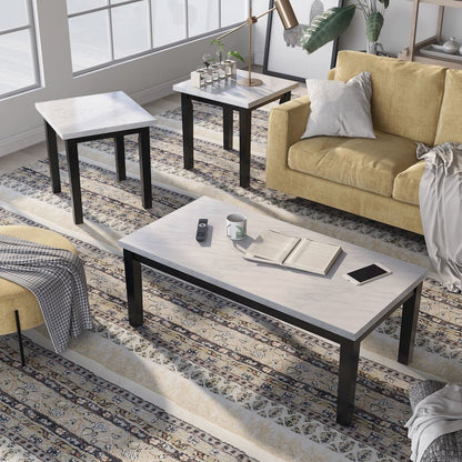 Korlyn Wood 3-Piece Coffee Table Set