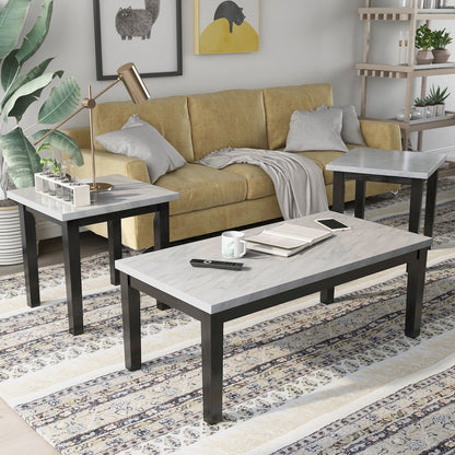 Korlyn Wood 3-Piece Coffee Table Set
