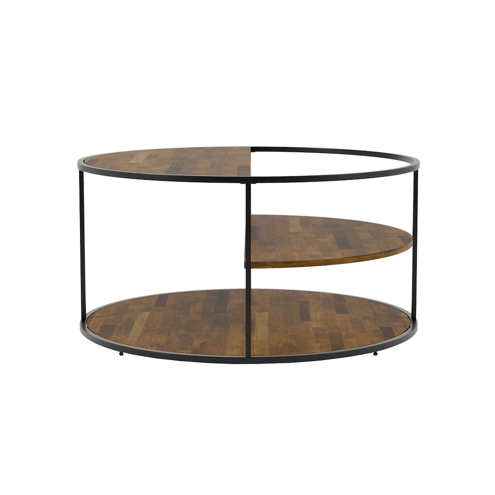 Marquesa Contemporary Wood Round Coffee Table