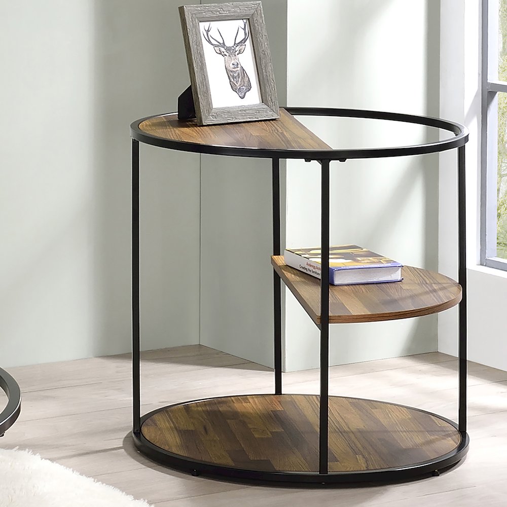 Marquesa Contemporary Wood Round End Table