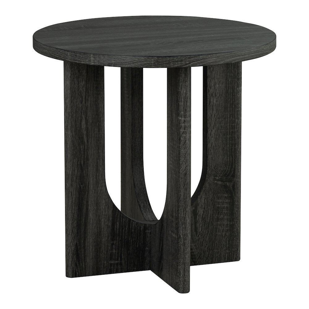 Carmel Modern Solid Wood 3-Piece Round Coffee Table Set