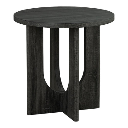 Carmel Modern Solid Wood 3-Piece Round Coffee Table Set